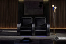 Valencia Naples Elegance Home Theater Seating Row of 3, Raven