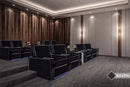 Valencia Naples Elegance Home Theater Seating Row of 3 Loveseat Right, Raven