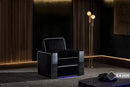 Valencia Naples Elegance Home Theater Seating Row of 4 Loveseat Right, Raven
