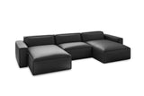 Nathan Leather Theater Lounge Modular Sofa