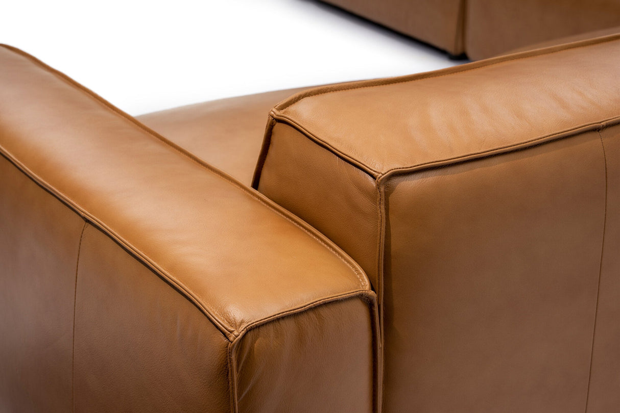 Nathan Leather Modular Sectional Sofa