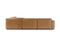Valencia Nathan Full Aniline Leather Modular Sofa with Down Feather, L-Shape, Caramel Brown Color