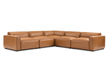 Nathan Leather Modular Corner Sectional Sofa