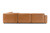 Nathan Leather Modular Corner Sectional Sofa