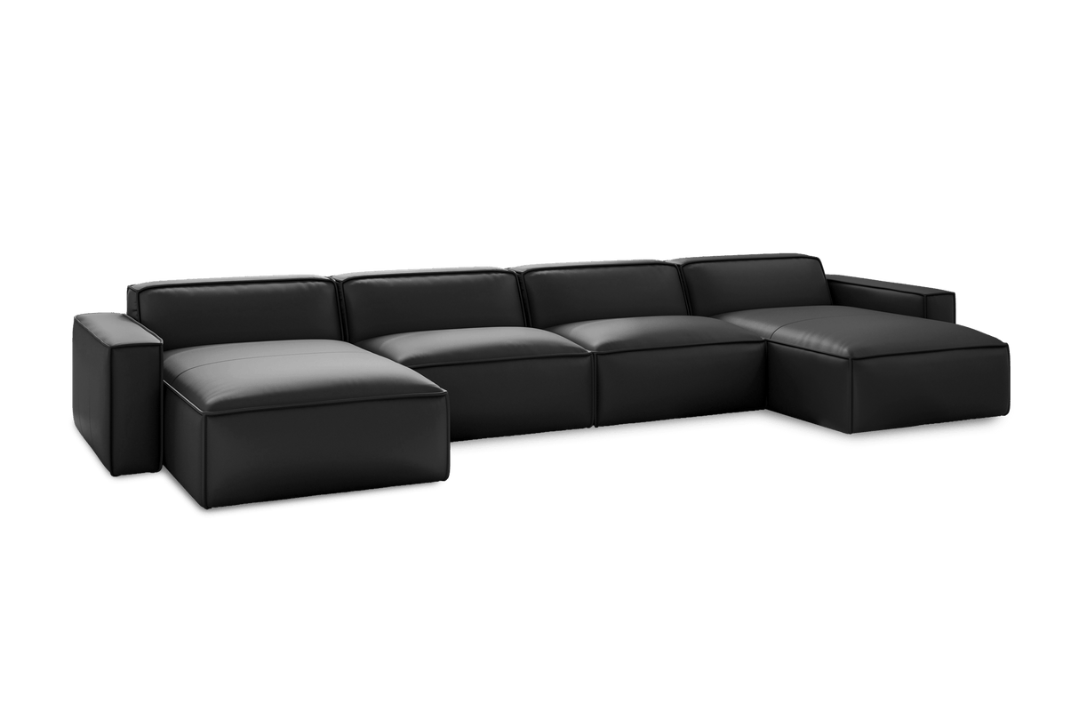 Nathan Leather Modular Sectional Sofa