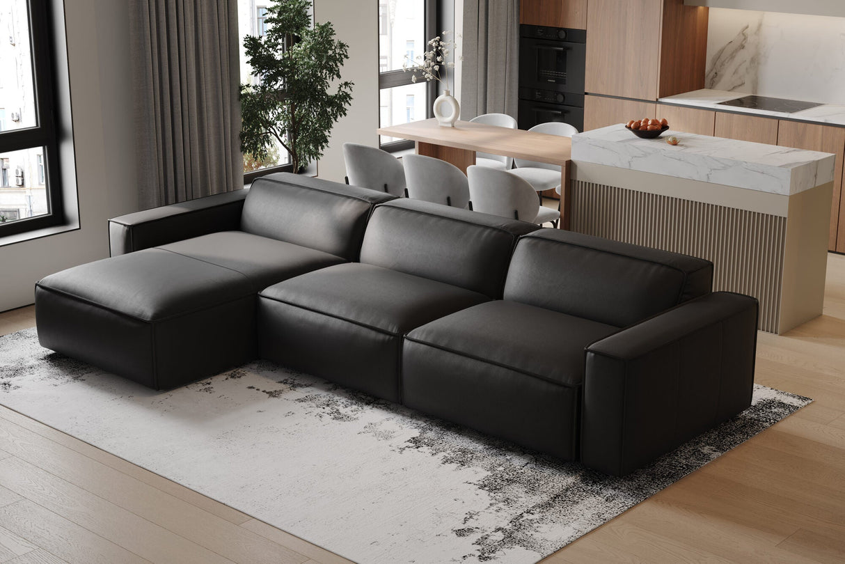 Nathan Leather Modular Sectional Sofa