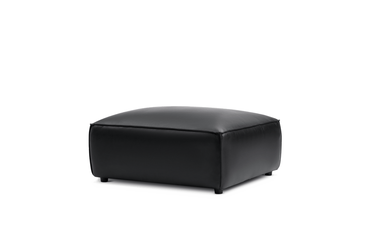 Nathan Leather Ottoman