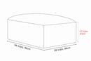 Valencia Nathan Full Aniline Leather Ottoman, Caramel Brown