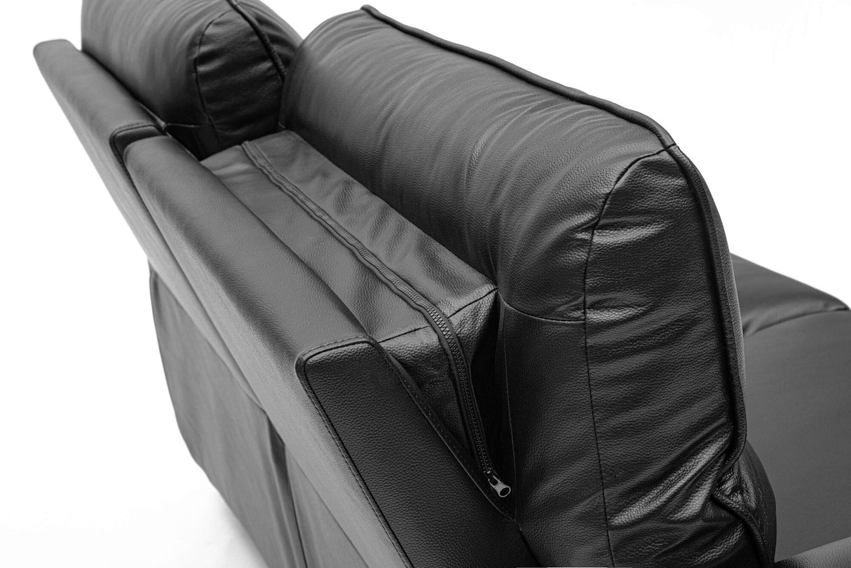 Nero Leather Dual Recliner Loveseat Sofa