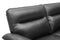 Valencia Nero Leather Loveseat Dual Recliner Sofa, Black