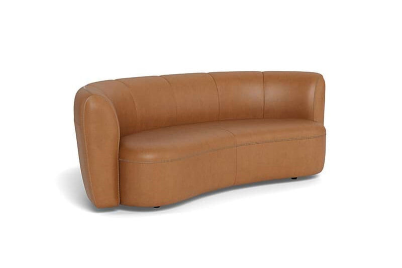 Valencia Nettie Leather 92" Sofa, Cognac