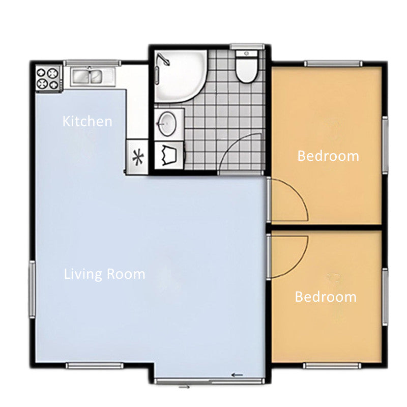 Pearl Loft - 20' Expandable Container Home | 2 Bedroom, Full Bath, Kitchen, Dining + Living Room | 390 SF Tiny Home