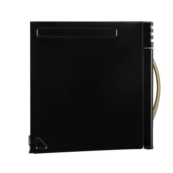 FORNO Scalo 30" 1.6 cu. ft. 300 CFM Over The Range Microwave in Black with Antique Brass Accents, FOTR3007-30BLK