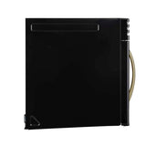 FORNO Scalo 30" 1.6 cu. ft. 300 CFM Over The Range Microwave in Black with Antique Brass Accents, FOTR3007-30BLK