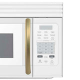 FORNO Scalo 30" 1.6 cu. ft. 300 CFM Over The Range Microwave in White with Antique Brass Accents, FOTR3007-30WHT