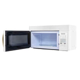 FORNO Scalo 30" 1.6 cu. ft. 300 CFM Over The Range Microwave in White with Antique Brass Accents, FOTR3007-30WHT