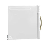 FORNO Scalo 30" 1.6 cu. ft. 300 CFM Over The Range Microwave in White with Antique Brass Accents, FOTR3007-30WHT