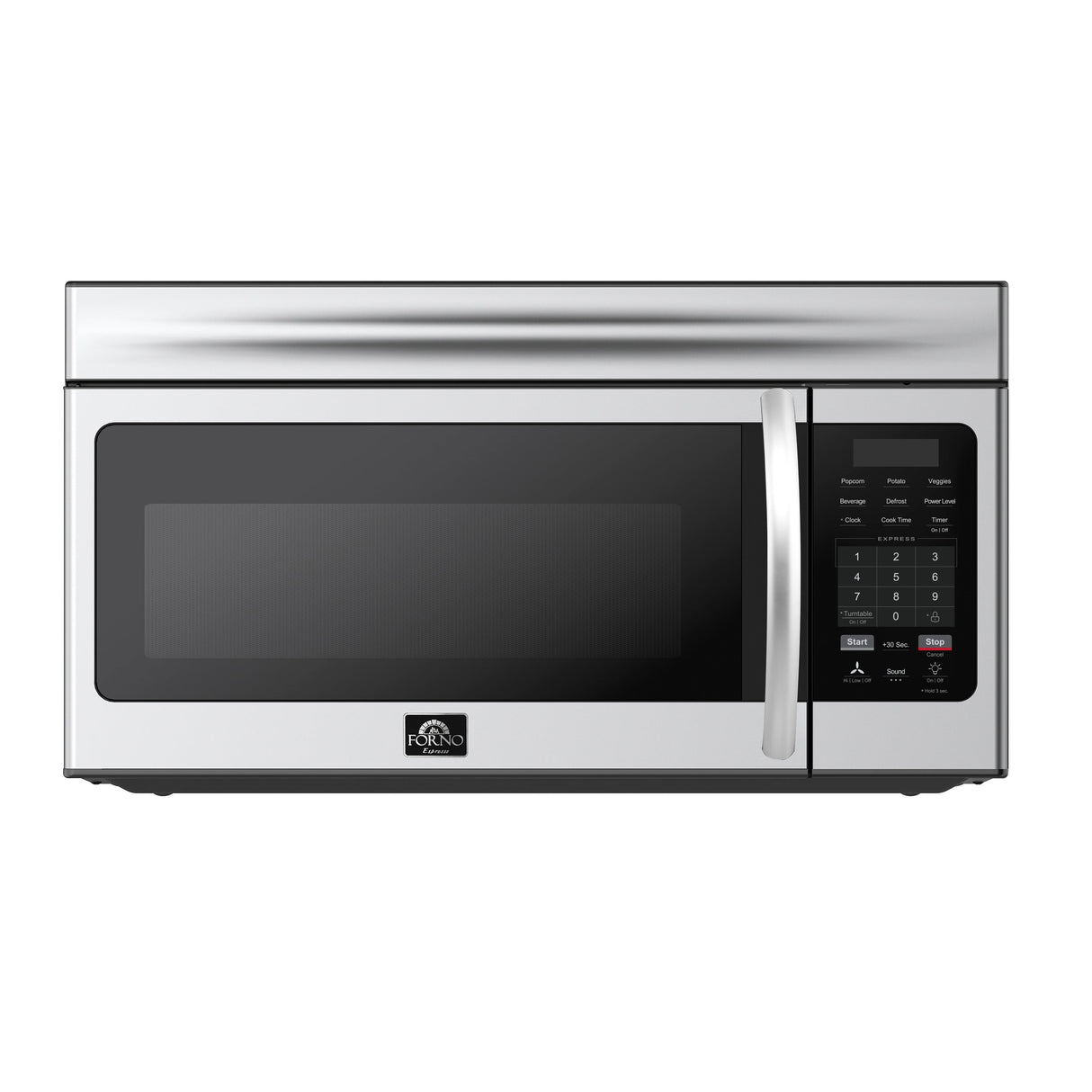FORNO Scalo 30" 1.6 cu. ft. 300 CFM Over The Range Microwave in Stainless Steel, FOTR3007-30