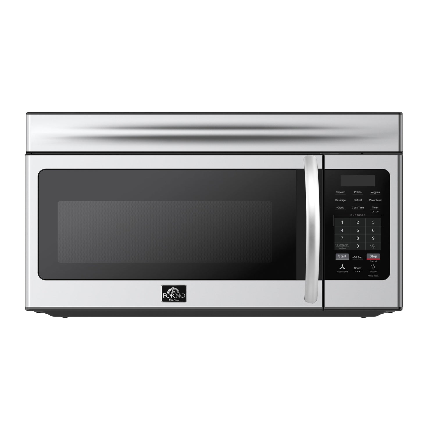 FORNO Scalo 30" 1.6 cu. ft. 300 CFM Over The Range Microwave in Stainless Steel, FOTR3007-30