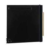 FORNO Fornace 30" 1.5 cu. ft. 300 CFM Over The Range Microwave in Black with Antique Brass Accents, FOTR3038-30BLK