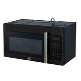 FORNO Fornace 30" 1.5 cu. ft. 300 CFM Over The Range Microwave in Black with Silver Accents, FOTR3038-30BLK