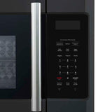 FORNO Fornace 30" 1.5 cu. ft. 300 CFM Over The Range Microwave in Black with Silver Accents, FOTR3038-30BLK