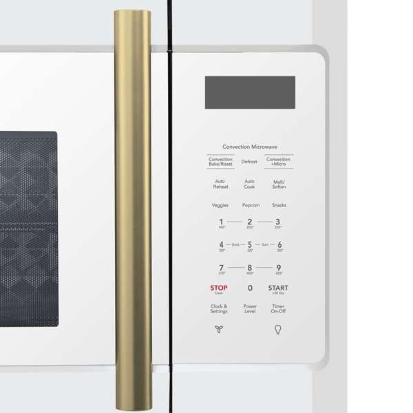 FORNO Fornace 30" 1.5 cu. ft. 300 CFM Over The Range Microwave in White with Antique Brass Accents, FOTR3038-30WHT