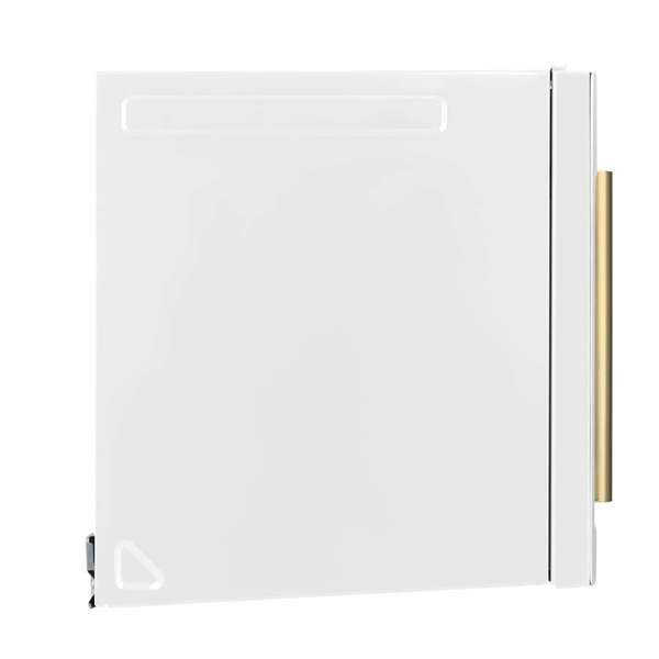 FORNO Fornace 30" 1.5 cu. ft. 300 CFM Over The Range Microwave in White with Antique Brass Accents, FOTR3038-30WHT