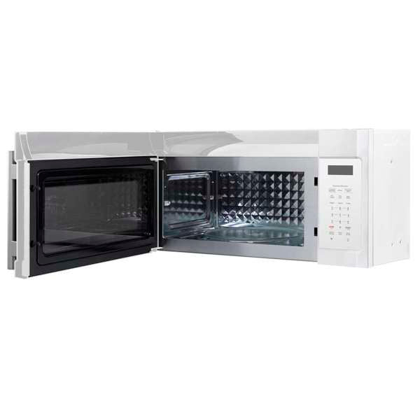 FORNO Fornace 30" 1.5 cu. ft. 300 CFM Over The Range Microwave in White with Silver Accents, FOTR3038-30WHT