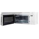 FORNO Fornace 30" 1.5 cu. ft. 300 CFM Over The Range Microwave in White with Silver Accents, FOTR3038-30WHT