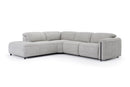 Valencia Octavia Fabric Reclining Sectional Cloud Sofa, L-Shape with Left Chaise, Light Grey