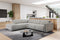 Valencia Octavia Fabric Reclining Sectional Cloud Sofa, L-Shape with Left Chaise, Light Grey