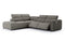 Valencia Octavia Fabric Reclining Sectional Cloud Sofa, L-Shape with Left Chaise, Dark Grey