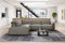 Valencia Octavia Fabric Reclining Sectional Cloud Sofa, L-Shape with Left Chaise, Dark Grey