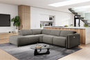Valencia Octavia Fabric Reclining Sectional Cloud Sofa, L-Shape with Left Chaise, Dark Grey