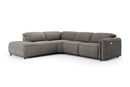 Valencia Octavia Fabric Reclining Sectional Cloud Sofa, L-Shape with Left Chaise, Dark Grey