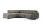 Valencia Octavia Fabric Reclining Sectional Cloud Sofa, L-Shape with Left Chaise, Dark Grey