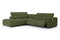 Valencia Octavia Fabric Reclining Sectional Cloud Sofa, L-Shape with Left Chaise, Olive Green