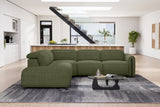 Octavia Fabric Reclining Corner Sectional Cloud Sofa