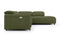 Valencia Octavia Fabric Reclining Sectional Cloud Sofa, L-Shape with Right Chaise, Olive Green