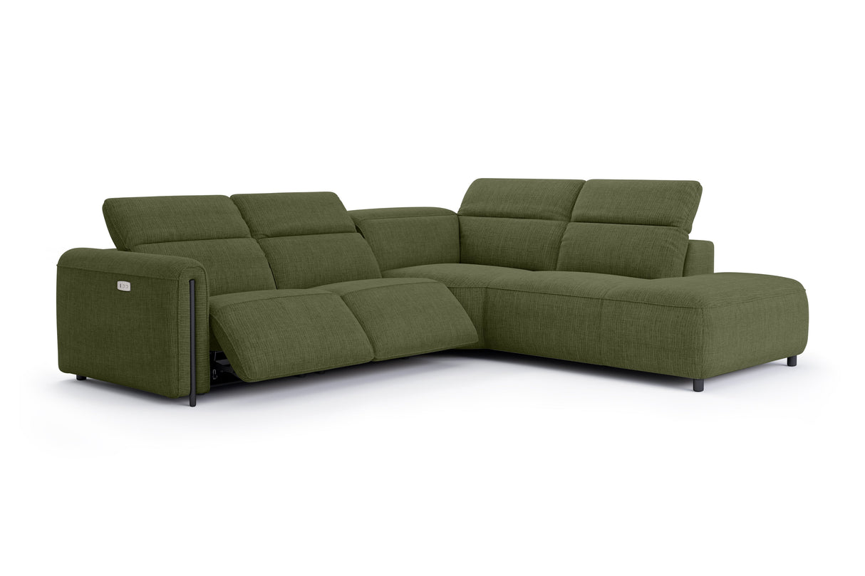 Octavia Fabric Reclining Corner Sectional Cloud Sofa