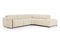 Valencia Octavia Fabric Reclining Sectional Cloud Sofa, L-Shape with Right Chaise, Beige