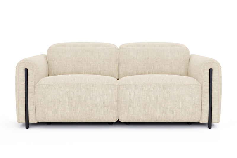 Valencia Octavia Fabric Dual Reclining Cloud Loveseat Sofa, Beige