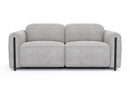 Valencia Octavia Fabric Dual Reclining Cloud Loveseat Sofa, Light Grey