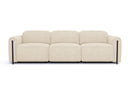 Valencia Octavia Fabric Dual Reclining Cloud Three Seats Sofa, Beige