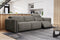 Valencia Octavia Fabric Dual Reclining Cloud Three Seats Sofa, Dark Grey