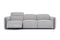 Valencia Octavia Fabric Dual Reclining Cloud Three Seats Sofa, Light Grey