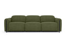 Valencia Octavia Fabric Dual Reclining Cloud Three Seats Sofa, Olive Green