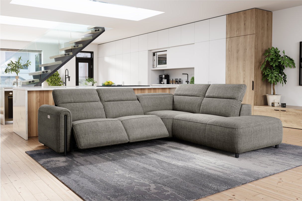 Octavia Fabric Reclining Corner Sectional Cloud Sofa