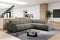 Valencia Octavia Fabric Reclining Sectional Cloud Sofa, L-Shape with Right Chaise, Dark Grey